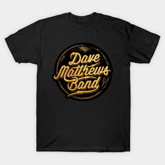 Dave Matthews Logo Circle Gold T-Shirt by mashudibos